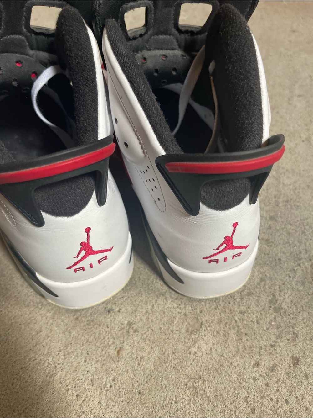 Jordan White Black Red Retro Sneakers